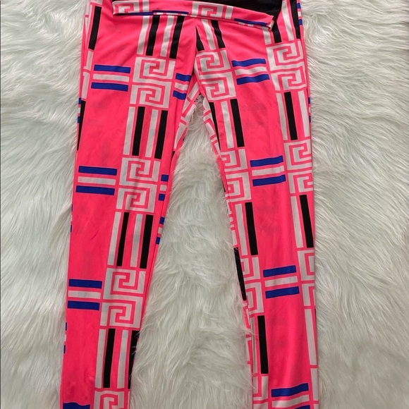 PINK/BLUE Short Sleeve Mesh CropTop & Leggings Set - Picture 8 of 8